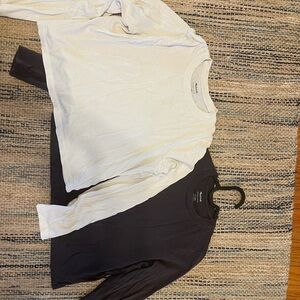 Madewell Long Sleeve Tees - White and Black